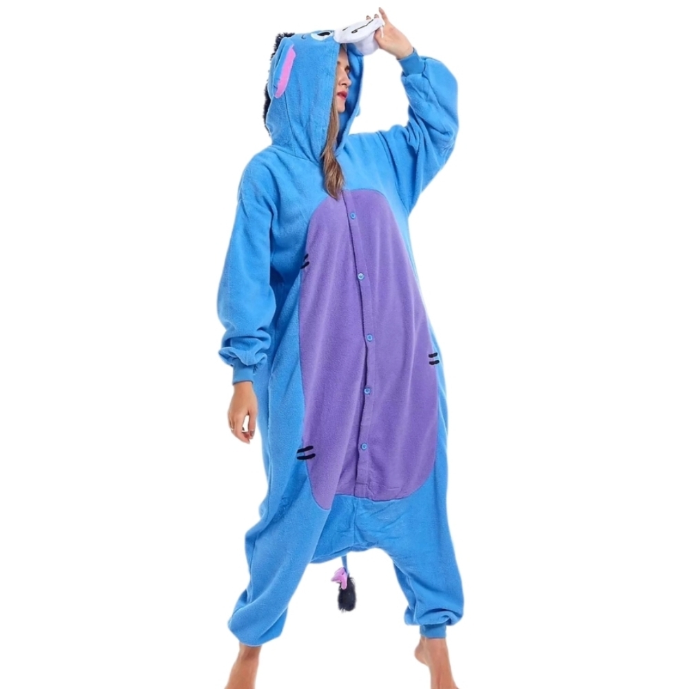 Onesie Adult Pajamas Eeyore Costume Jumpsuit